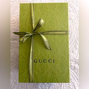 Gucci shoe box (empty) with ribbon